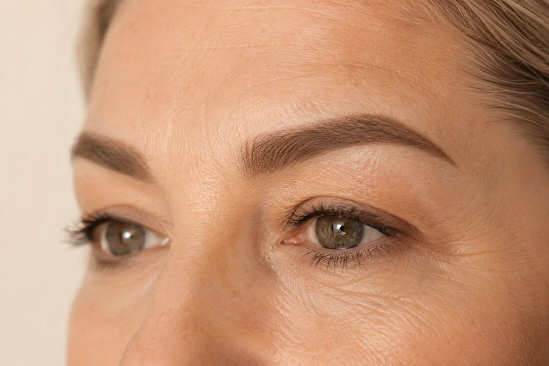 Healed powder brows — soft, natural, dimensional result — Kiss Kreations Tempe AZ