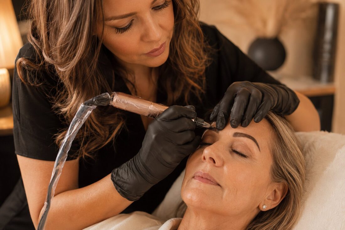 PMU artist at work — Kiss Kreations Tempe AZ